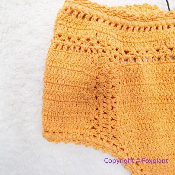 NEW Free People She Made Me Essential High-Waisted Crochet‎ Bikini Bottoms, S - Picture 6 of 14
